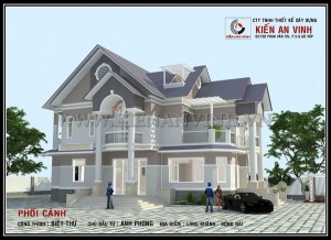 Thiết kế biệt thự phố 2 tầng đẹp tại Đồng Nai